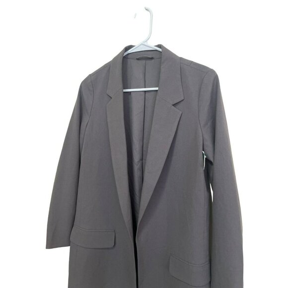 All Saints Black Smoke Aleida Open Long Length Blazer Jacket Size 4 NEW - Picture 6 of 11